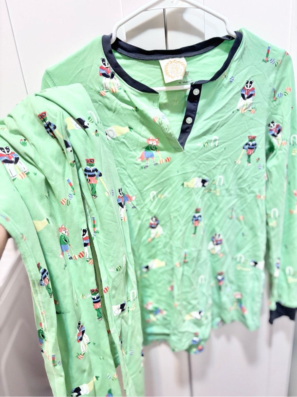 TBBC Green Animal Print Pajama Set